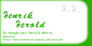 henrik herold business card